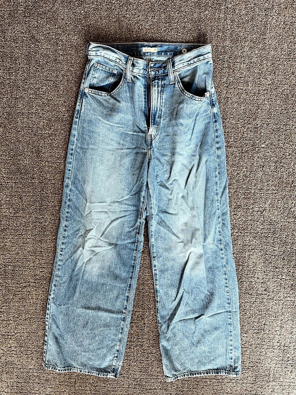 Levi's 501 Wide Leg Cinch Baggy Jeans